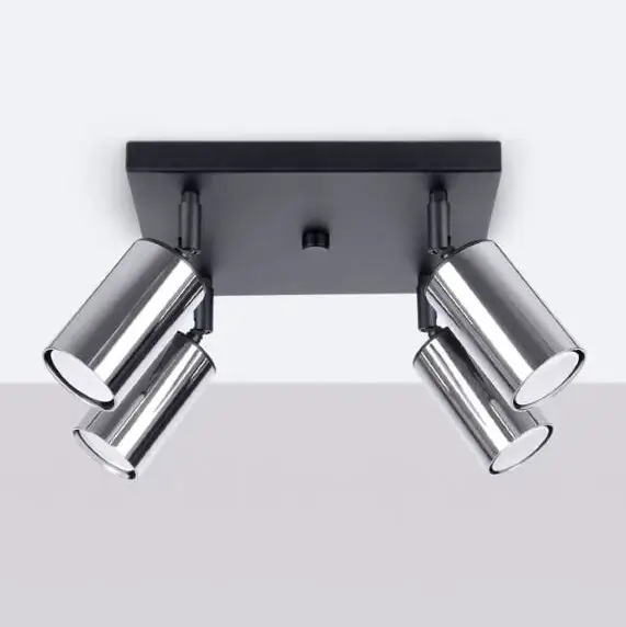 Plafoniera sufitowa Winx SL.1370 Sollux reflektorki chrom czarny