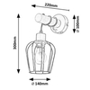 Industrialna LAMPA ścienna FABIAN 5244 Rabalux druciany kinkiet do salonu czarny