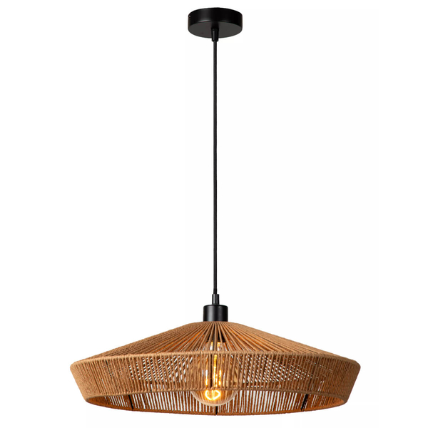 Skandynawska lampa wisząca Yunkai zwis do salonu drewno