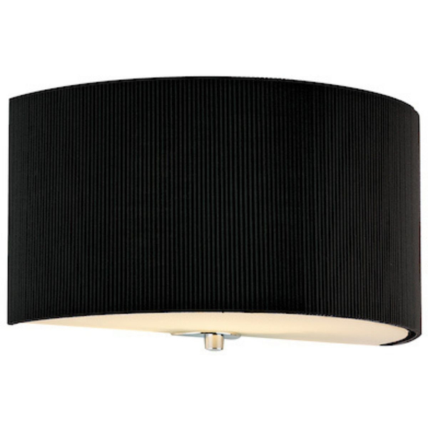 Kinkiet hampton Zaragoza ZAR0122 Dar Lighting plisowany abażur czarny