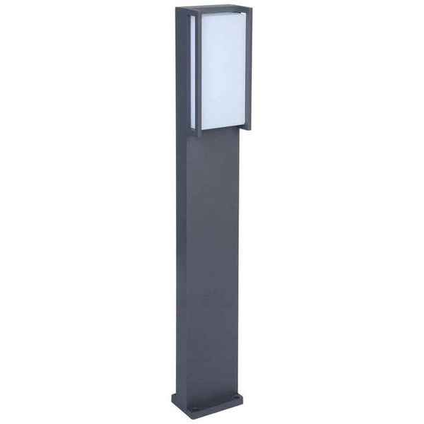 Stojąca LAMPA zewnętrzna QUBO 7193001118 Lutec metalowa OPRAWA prostokątna LED 18W 3000K słupek outdoor IP54 szary