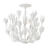 Żyrandol do salonu Flora QN-FLORA3-WHT kwiaty metalowe białe