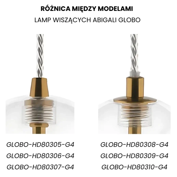 Okrągła wisząca lampa GLOBO-HD80310-G4 kula nad stół złota