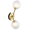 Lampa ścienna hampton L&-196691 Light& szklane kule plisowane mosiądz
