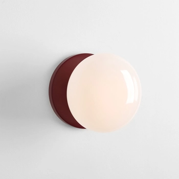 Owalna lampa ścienna Flo 7000C27_S skandynawska czerwona