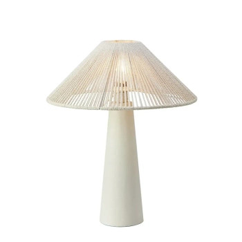 Tkaninowa lampa stołowa Favoro 108828 na komodę sznurek beżowa