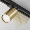 Natynkowa lampa 1-obwodowa Focus TR020-1-U-GU10-BMG tuba złoty czarny