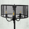 Stojąca LAMPA podłogowa SOHO 310880 Polux okrągła OPRAWA salonowa siatka loft czarna