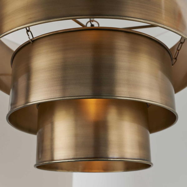 Industrialna lampa Morad 69783 Endon wisząca na łańcuchu mosiądz