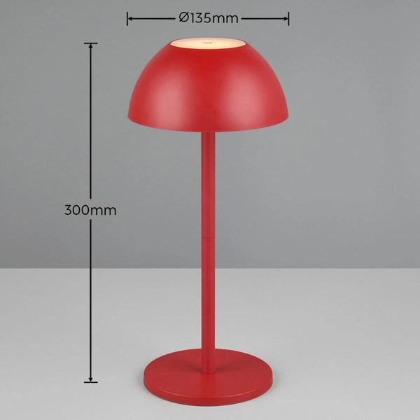 Ściemniana lampka stołowa Ricardo R54106110 IP54 LED 2W 3000K czerwony