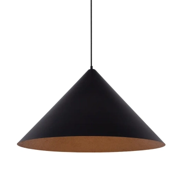 Wisząca lampa do salonu VESUVIO 41042 stożek regulowany czarny miedziany