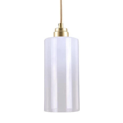 LAMPA wisząca PANTHEA 4479 Rabalux szklana OPRAWA zwis tuba złota biała