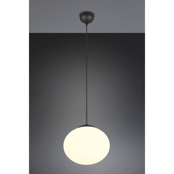 Wisząca lampa nad stół FOMENTO 363100132 Trio kula metalowa czarny biały