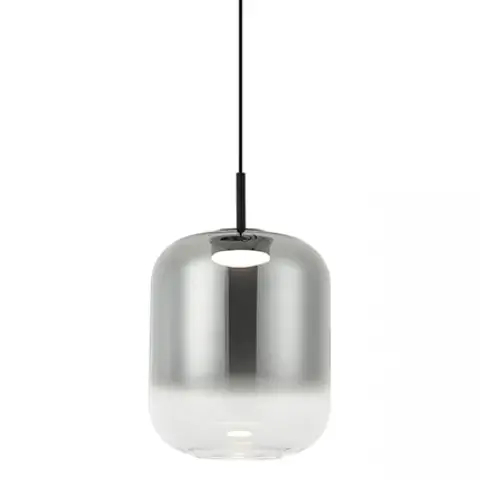 Szklana lampa wisząca 23214 LED 12W 3000K przydymione szkło czarny