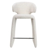 Nowoczesne krzesło EDRA MM001501100362 beżowe tapicerowane tkanina 52cm