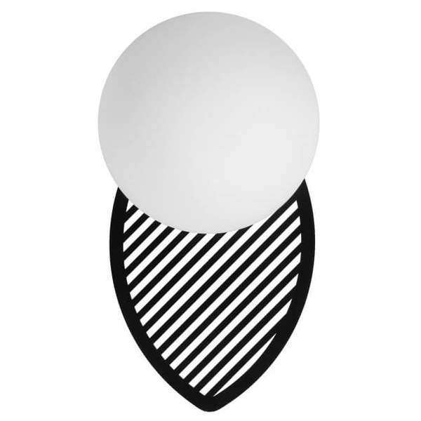 Łazienkowa lampa ścienna  Fyllo FYB120S0 okrągła szklana IP44 biała czarna