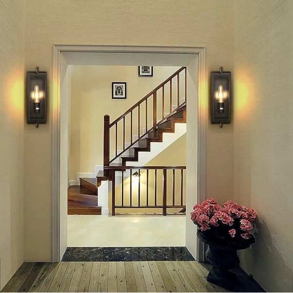 Lampa ścienna Retro ABIGALI-KRSK-E27 industrialny do przedpokoju czarna