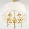 Wisząca lampa z abażurem Austin P05197BR-WH Cosmolight biały mosiądz