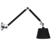 Czarna lampa ścienna Zyta AZ1844+AZ2600 Azzardo z regulacją do przedpokoju