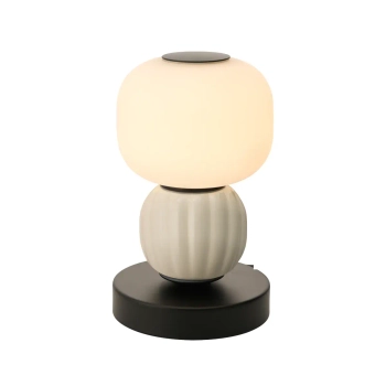 Stolikowa lampa MODERN T0071 szara czarna ceramiczna 20cm