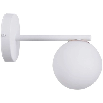 Kinkiet LAMPA ścienna GAMA 33195 Sigma loftowa OPRAWA szklana kula ball na wysięgniku biała