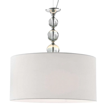 LAMPA wisząca REA RLD93163-1W Zumaline okrągła OPRAWA zwis abażurowy biały