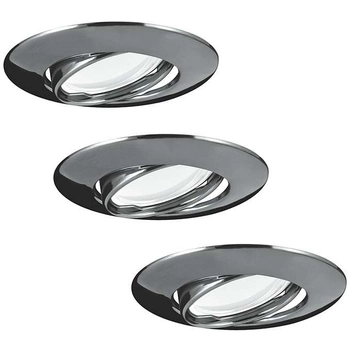 Sufitowe LAMPY wpuszczane OLIN 306227 Polux zestaw 3 okrągłych OPRAW regulowanych LED 10,5W 3000K metalowych czarne