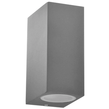 Zewnętrzna LAMPA ścienna BOSTON 313324 Polux metalowa OPRAWA elewacyjna KINKIET prostokątny IP44 grafitowy