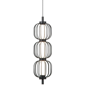 Potrójna lampa wisząca Pedro PND-34405-3V-BK LED 36W 3000K czarny