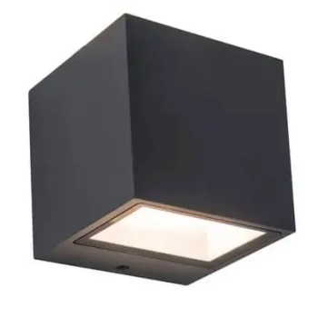 Kinkiet LAMPA ścienna GEMINI 5189125012 Lutec metalowa OPRAWA elewacyjna LED 9W 3000K kostka zewnętrzna IP54 czarna
