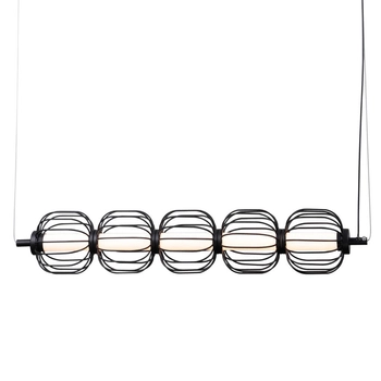 Metalowa lampa wisząca Pedro PND-34405-5-BK LED 100W 3000K czarny