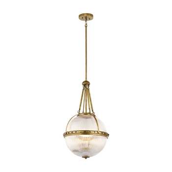 Kulista lampa wisząca Aster KL-ASTER-P-NBR Kichler nad stół szkło mosiądz