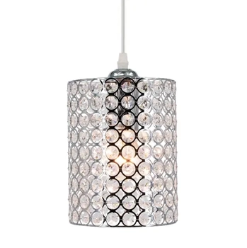 Okrągła lampa wisząca 5010/1 8C z kryształkami chrom