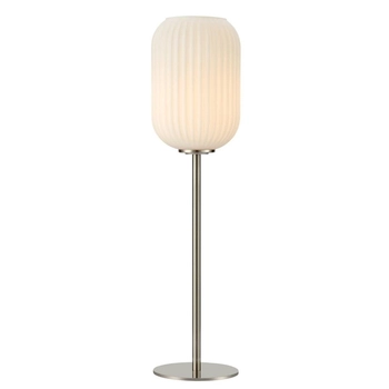Szklana lampa na stół Cava 108561 Markslojd szklany klosz biały nikiel