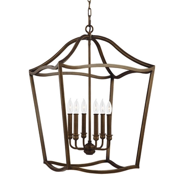 Metalowa lampa wisząca Yarmouth FE-YARMOUTH-6P retro mosiądz