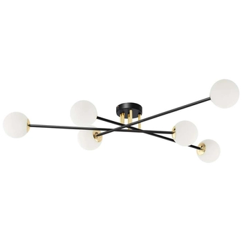 Modernistyczna LAMPA sufitowa ASTRA 10776602 Kaspa loftowa OPRAWA szklane kule balls czarne białe