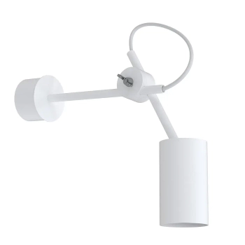 Regulowana lampa ścienna EYE 5654 metalowa do sypialni biała
