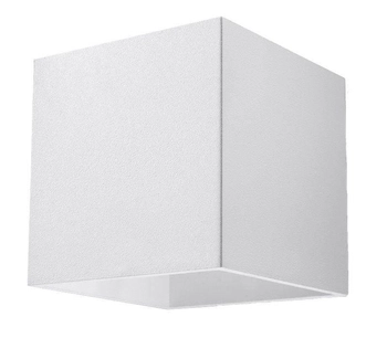 Kinkiet LAMPA ścienna SL.0059 metalowa OPRAWA przyścienna kostka cube biała OUTLET