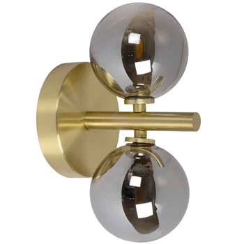 Loftowa LAMPA ścienna TYCHO 45274/02/02 Lucide szklana OPRAWA kinkiet kule przydymione mosiądz