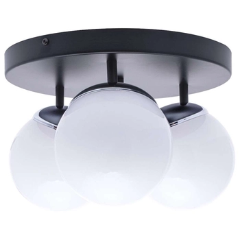 Plafon LAMPA sufitowa SFERA MLP8874 Milagro metalowa OPRAWA kule balls czarne białe chrom