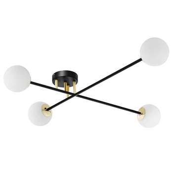 Loftowa LAMPA sufitowa ASTRA 10775402 Kaspa modernistyczna OPRAWA szklane kule balls czarne białe