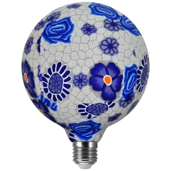 Żarówka dekoracyjna FOLK BLUE 311320 Polux LED 4W 2700K E27 G125 kulka 230V biała ciepła