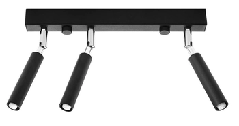 Sufitowa LAMPA plafon SL.0899 regulowana OPRAWA tuby metalowe industrialne czarne
