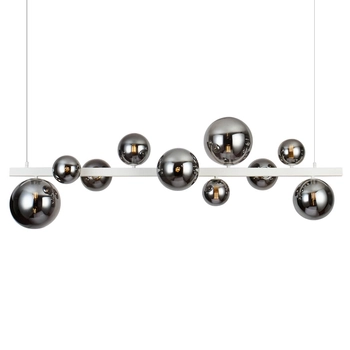 Lampa wisząca kule BUBBLES AZ5867+AZ5873 Azzardo szklane białe przydymione