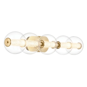 Kulisty kinkiet ścienny Atomo QN-ATOMO-5W-BG LED 25W 3000K IP44 złoty
