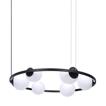 Wisząca lampa kuchenna ORBIT 5007 Zumaline balls biała czarna