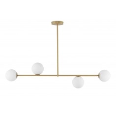 Modernistyczna LAMPA sufitowa GAMA 33333 Sigma szklana 4-punktowa kule balls złote białe