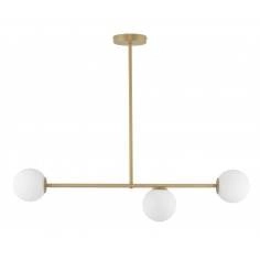 Loftowa LAMPA sufitowa GAMA 33332 Sigma metalowa 3- płomienna sticks molekuły złote białe