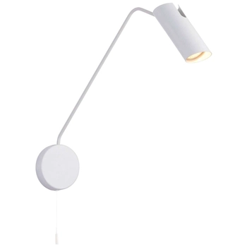 Kinkiet LAMPA ścienna FUTURO LP-17001/1WL WH Light prestige reflektorowa OPRAWA tuba na wysięgniku biała