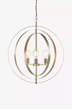 Wisząca lampa retro Orbit złote pierścienie rings do salonu